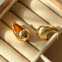 Load image into Gallery viewer, Gold Raindrop Statement Earrings
