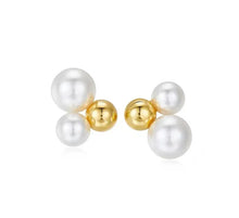Load image into Gallery viewer, The PLP Triple Pearl Stud Earrings
