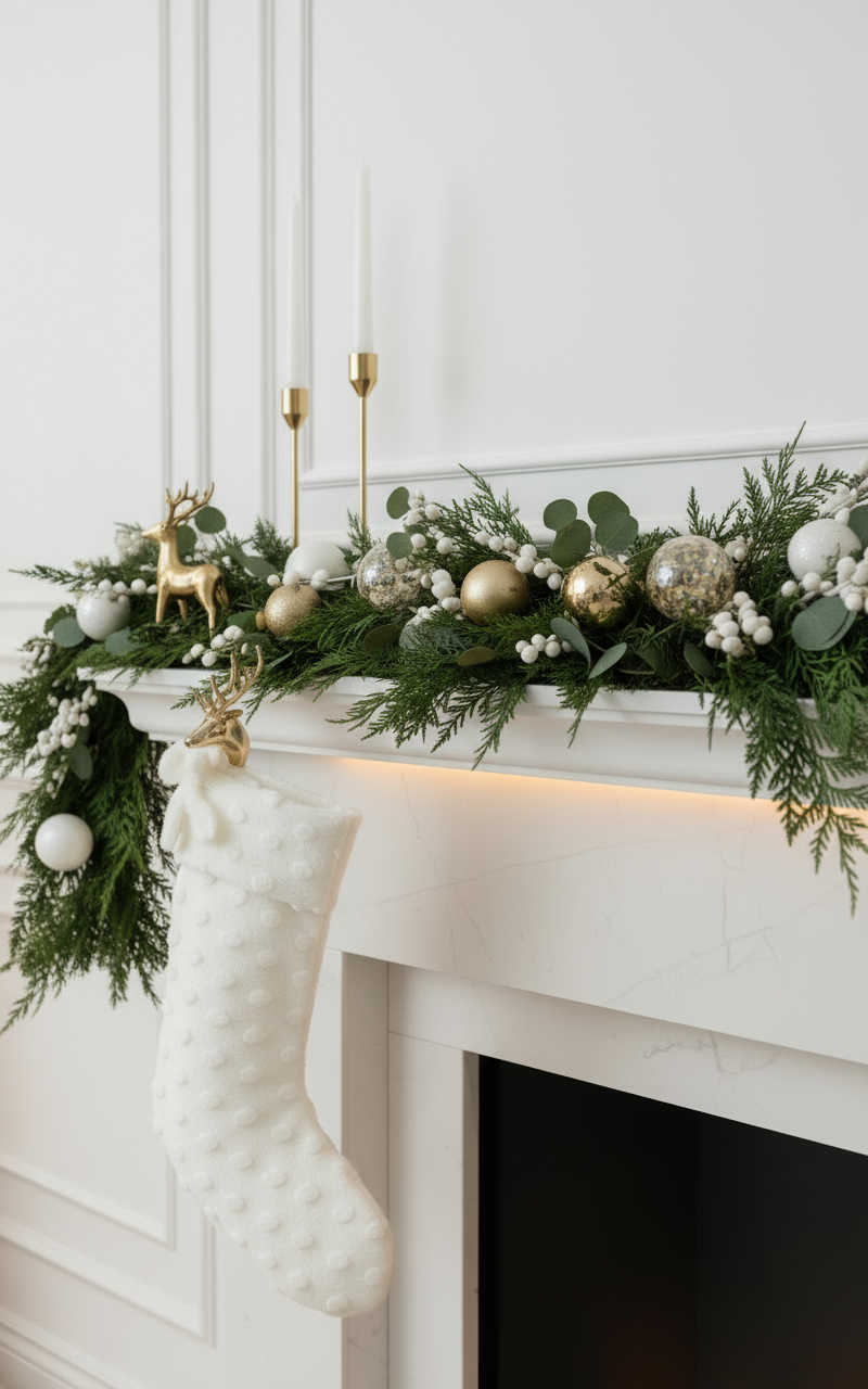 Neutral Dot Christmas Stocking