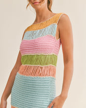 Load image into Gallery viewer, Sipping Cocktails Crochet Fringe Dress
