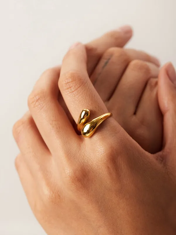 Gold Droplet Ring