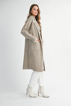 Load image into Gallery viewer, Light Mocha Knit Sweater Coatigan
