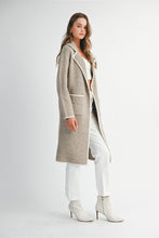 Load image into Gallery viewer, Light Mocha Knit Sweater Coatigan
