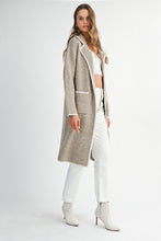 Load image into Gallery viewer, Light Mocha Knit Sweater Coatigan
