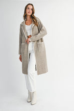 Load image into Gallery viewer, Light Mocha Knit Sweater Coatigan
