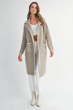 Load image into Gallery viewer, Light Mocha Knit Sweater Coatigan
