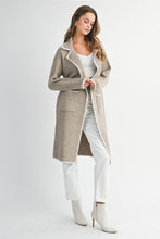 Load image into Gallery viewer, Light Mocha Knit Sweater Coatigan

