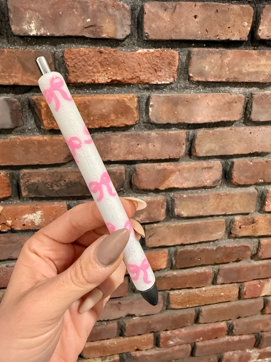 Coquette Pink Bow Pen