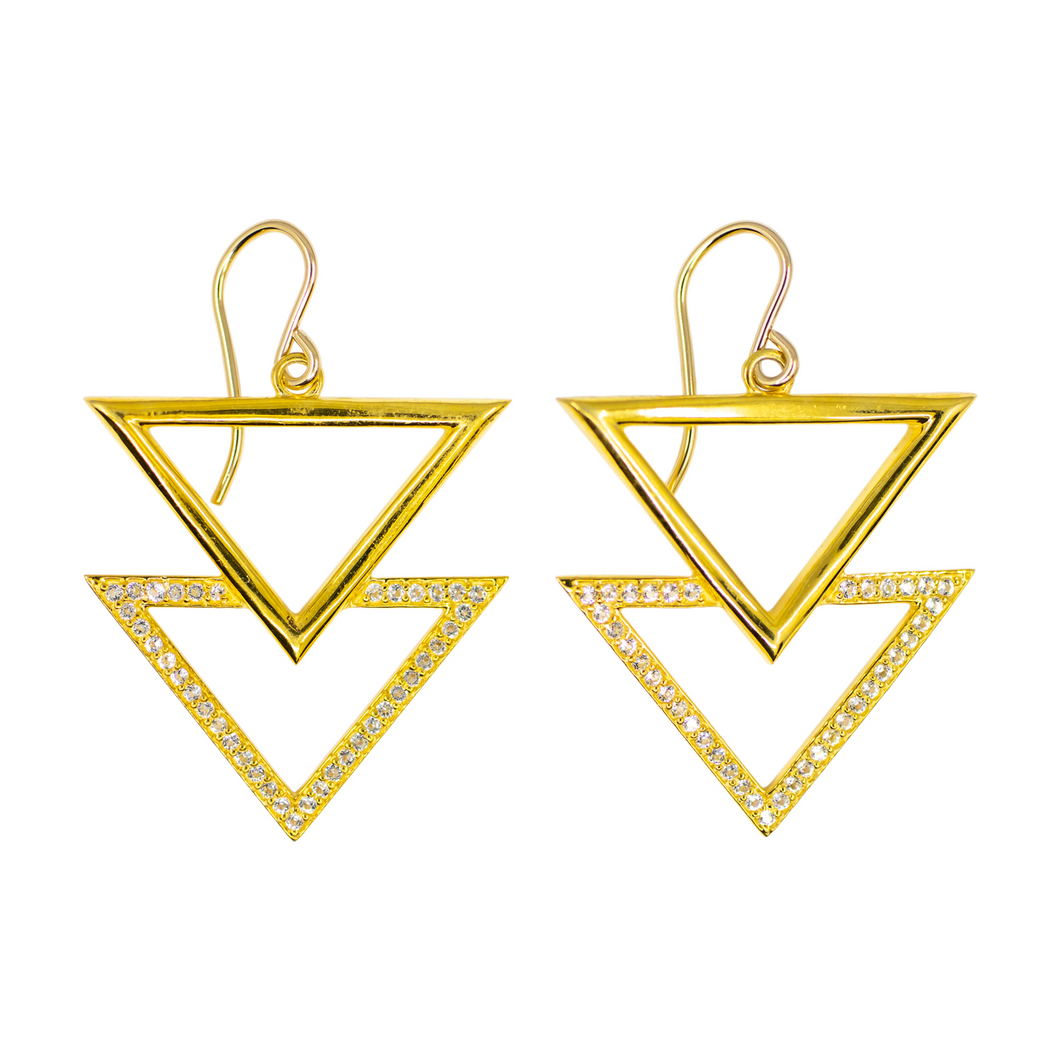 Layered Triangle Earrings