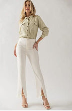 Load image into Gallery viewer, Front Slit Ivory Trouser Pants
