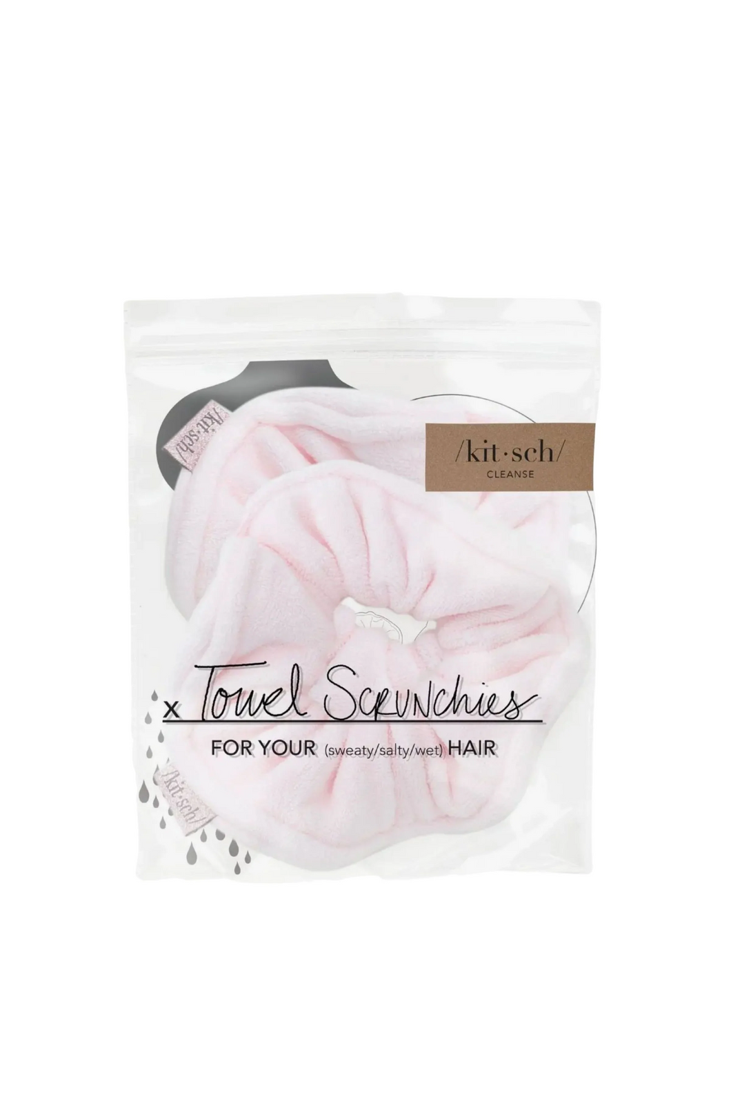 Pink Microfiber Towel Scrunchie 2-Pack