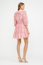 Load image into Gallery viewer, Love Language Pink Floral Mini Dress
