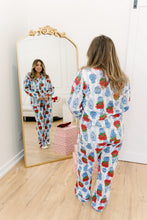 Load image into Gallery viewer, Ginger Jar Poinsettia Flannel PJ Set
