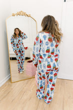 Load image into Gallery viewer, Ginger Jar Poinsettia Flannel PJ Set
