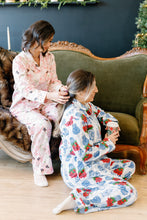 Load image into Gallery viewer, Ginger Jar Poinsettia Flannel PJ Set
