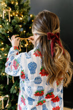 Load image into Gallery viewer, Ginger Jar Poinsettia Flannel PJ Set
