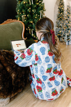 Load image into Gallery viewer, Ginger Jar Poinsettia Flannel PJ Set
