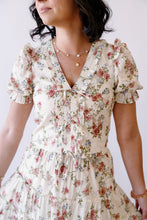 Load image into Gallery viewer, Brigitte Cream Floral Ruffle Set
