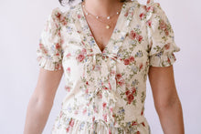 Load image into Gallery viewer, Brigitte Cream Floral Ruffle Set
