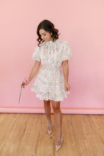Load image into Gallery viewer, Romantic Floral Lace Mock Neck Mini Dress
