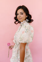 Load image into Gallery viewer, Romantic Floral Lace Mock Neck Mini Dress
