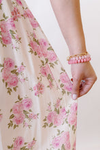 Load image into Gallery viewer, Janice Pink Floral Midi Dress
