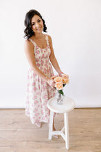 Load image into Gallery viewer, Janice Pink Floral Midi Dress
