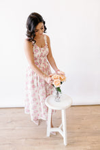 Load image into Gallery viewer, Janice Pink Floral Midi Dress
