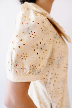 Load image into Gallery viewer, Pretty Little Doll Collar Floral Eyelet Striped Mini Dress
