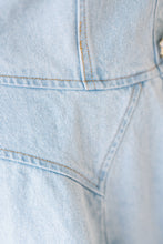 Load image into Gallery viewer, Pretty Little Pearl Button Denim Flare Dress
