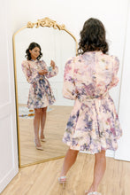 Load image into Gallery viewer, Long Sleeve Floral Belted Waist Dress
