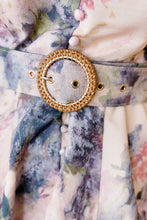 Load image into Gallery viewer, Long Sleeve Floral Belted Waist Dress
