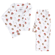 Load image into Gallery viewer, Cookies For Santa Bamboo Women&#39;s Long Sleeve Pajama Set
