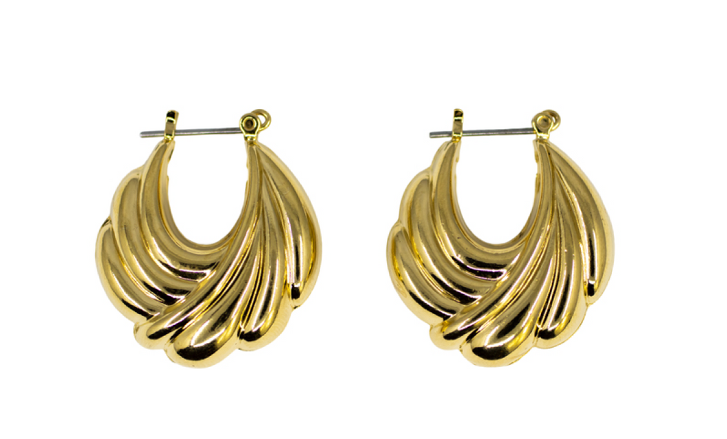 The CV Gold Hoop Earrings