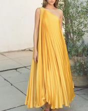 Load image into Gallery viewer, Pretty Pleats One Shoulder Dress
