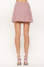 Load image into Gallery viewer, Gabrielle Pink Pleated Knit Mini Skirt
