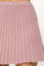Load image into Gallery viewer, Gabrielle Pink Pleated Knit Mini Skirt
