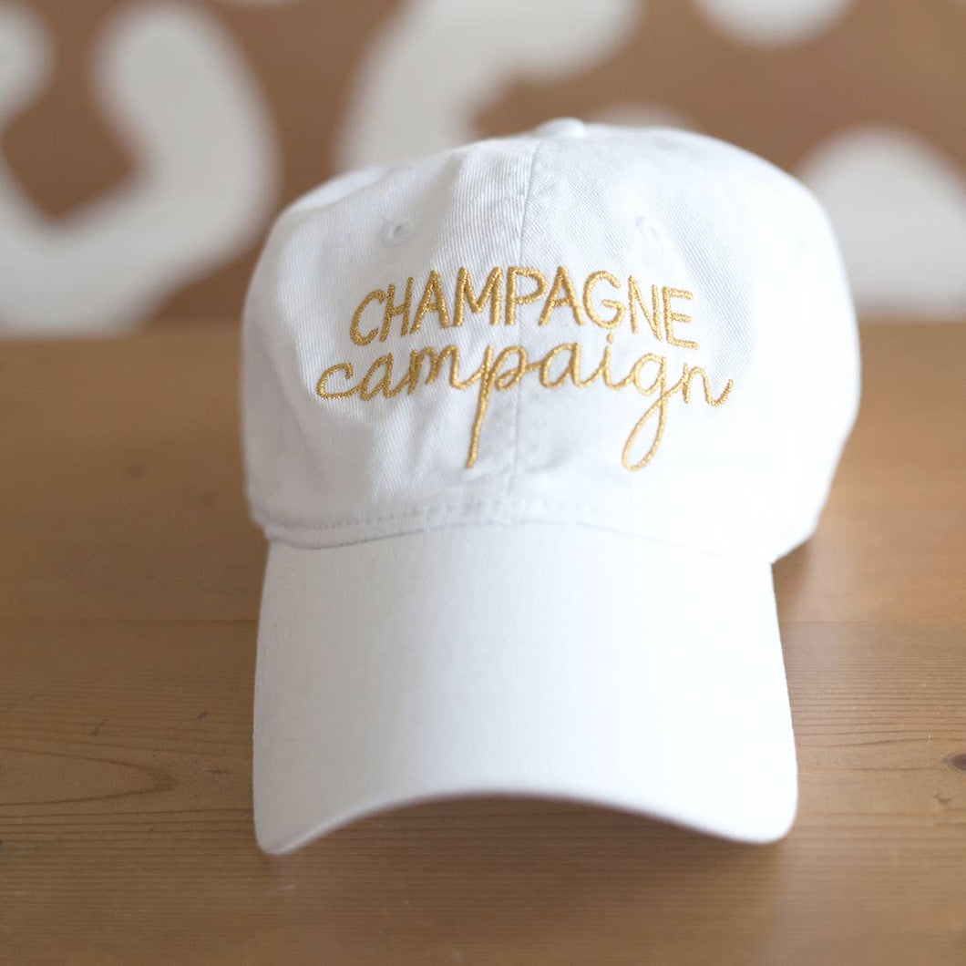 Gold & White Champagne Campaign Cap