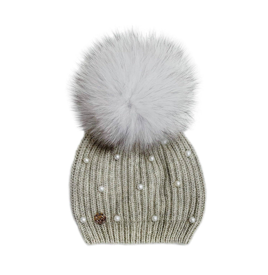 Pearl Angora Winter Hat