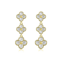 Load image into Gallery viewer, Cubic Zirconia Clover Dangle Earrings
