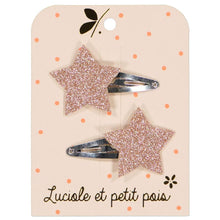 Load image into Gallery viewer, Pretty Little Glitter Stars Hair Clip Set
