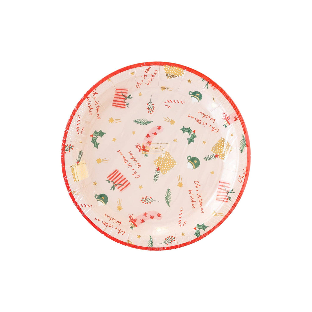 Christmas Wishes Paper Plate Set of 8