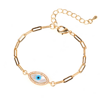Load image into Gallery viewer, The Ios Evil Eye Chain Link Bracelet
