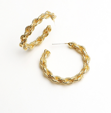 Load image into Gallery viewer, Rope Chain Hoop Earrings
