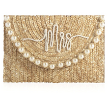 Load image into Gallery viewer, Perla &quot;Mrs&quot; Straw Clutch
