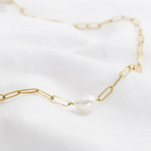 Load image into Gallery viewer, Gold Cable Chain Pearl Necklace/Bracelet

