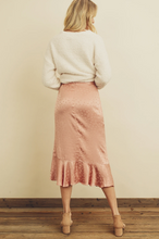 Load image into Gallery viewer, Muted Dot Ruffled Hem Skirt
