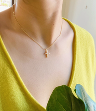 Load image into Gallery viewer, Pretty Little Pearl Cross Necklace
