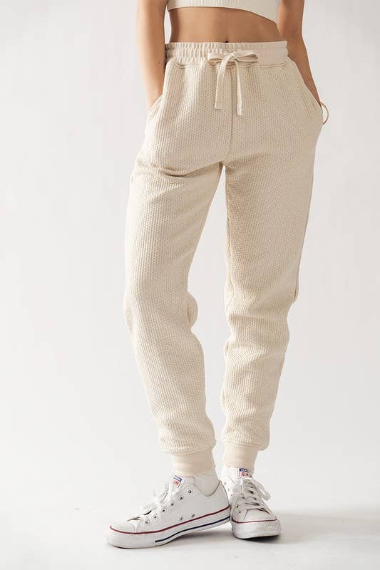 Quilted Jogger Pants