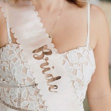 Load image into Gallery viewer, Blush Pink &amp; Rose Gold Bachelorette Sash
